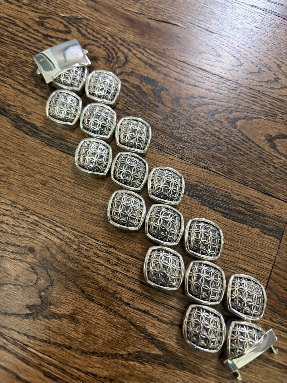 Michael Dawkins 925 Silver-Flower of Life pattern Bracelet
